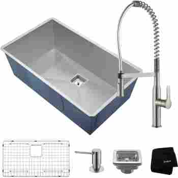 Kraus Khu32 1650 Kitchen Sink And Faucet Combo Qualitybath Com
