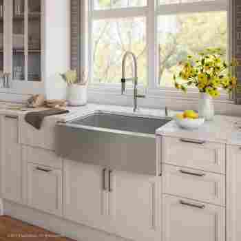 Kraus Khf200 30 1640 42ch 29 3 4 Kitchen Sink Combo With Chrome Faucet And Soap Dispenser Qualitybath Com