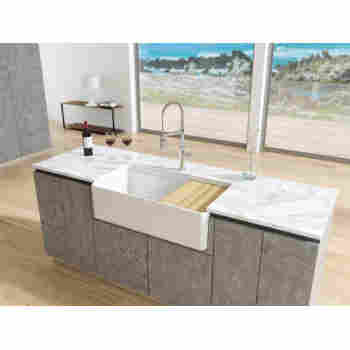 Latoscana Ldl3619w 36 Reversible Double Bowl Fireclay Farmhouse Sink Qualitybath Com