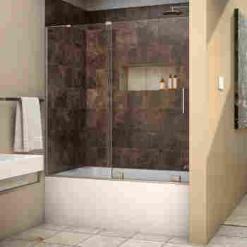 Dreamline Shdr 1960580 Mirage X 60 Sliding Tub Door With Stationary Panel Qualitybath Com