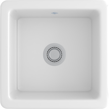Rohl Rc1818wh Shaws 18 1 8 Classic Single Bowl Square Fireclay Kitchen Or Bar Food Prep Sink Qualitybath Com