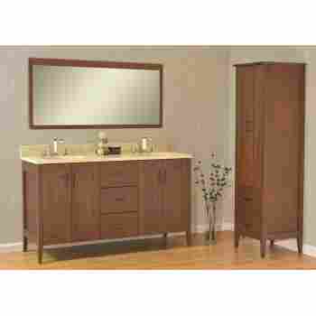 Strasser Woodenworks 56 106 Newhalem 60 Double Basin Vanity With Shaker Doors And Slab Drawers Qualitybath Com