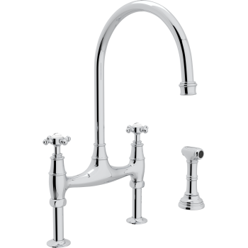 Rohl U 4718 U 4719 Georgian Era Bridge Faucet With Sidespray