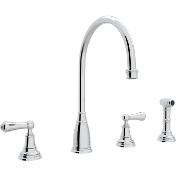Rohl U 4735x U 4736l Georgian Era 4 Hole C Spout Kitchen Faucet