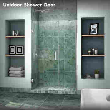 Unidoor 40 28 Inch Shower Door With 12 Stationary Panel And Support Arm