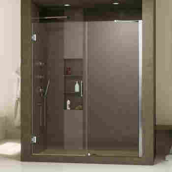 Unidoor 50 26 Shower Door With 24 Stationary Panel And Support Arm