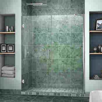 Unidoor 54 24 Inch Shower Door With 30 Stationary Panel And Support Arm