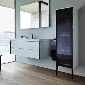 Duravit Xv1367 Xviu 15 3 4 Semi Tall Cabinet With Mirror Door Qualitybath Com