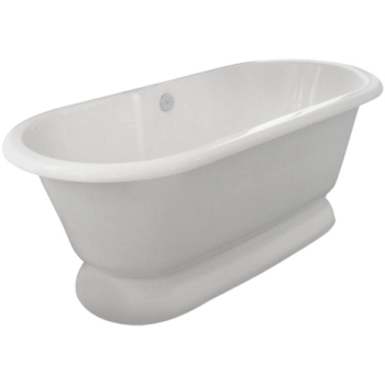 York Traditional Double Ended Tub With White Englishcast Base