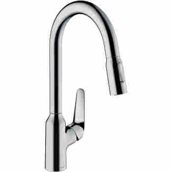 Hansgrohe 71800 Focus N Higharc Pull Down Kitchen Faucet
