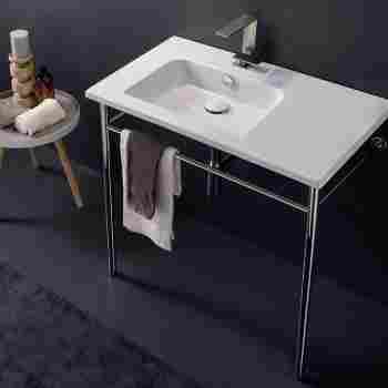Scarabeo 5211 Con Etra Bathroom Console Sink And Polished Chrome
