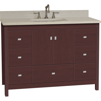 Strasser Woodenworks 50 167 Alki Essence 48 Vanity With Slab Doors Qualitybath Com