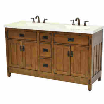 American Craftsman 60 Bathroom Vanity, Craftsman Vanity Cabinet
