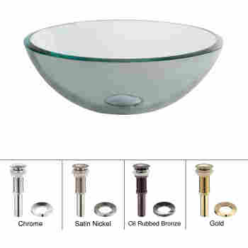 Kraus Gv 101 14 Clear Vessel Bathroom Sink Qualitybath Com