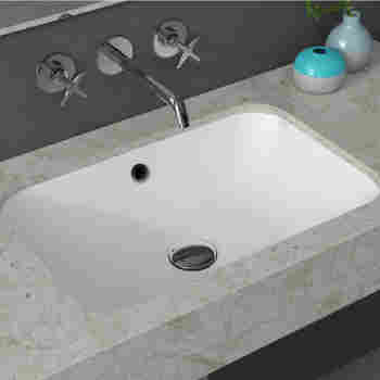 Kraus Ksu 8mw Natura Rectangle Undermount Composite Bathroom Sink