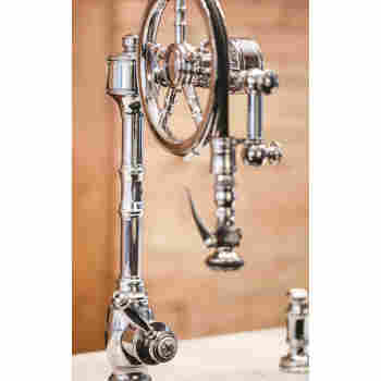 Waterstone 5100 3 The Wheel Pull Down Faucet Soap Dispenser And Air Switch Qualitybath Com