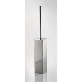 Wall-Mounted Glass and Stainless Steel Toilet Brushes