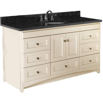 76 Inch Cherry Double Sink Bathroom Vanity with Granite