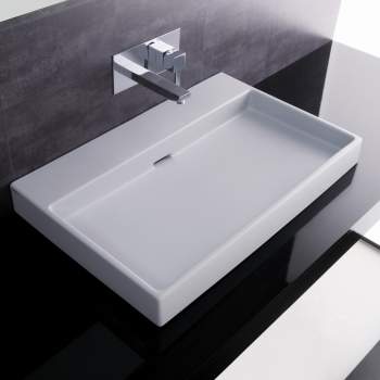 Wall Mount 27 Bathroom Sink, 3-hole