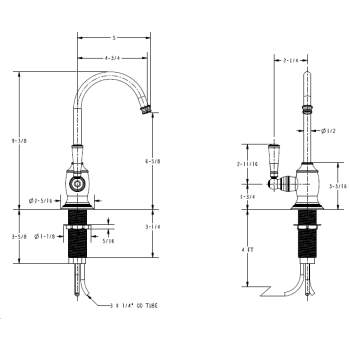 Newport Brass 108H/04 Satin Brass (PVD) Chesterfield Single Handle Hot  Water Dispenser 