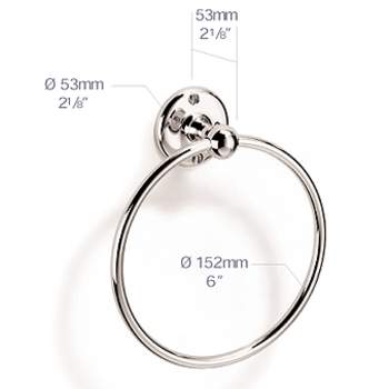 Samuel Heath N98 6 AG Curzon Towel Ring QualityBath