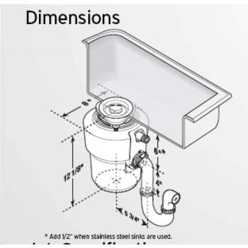 insinkerator garbage disposal evolution compact 3 4 hp continuous feed