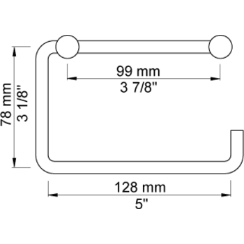 Vola T12-BP Toilet Roll Holder