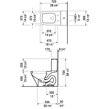 Duravit 215701 Durastyle One Piece Toilet | QualityBath.com