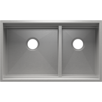 Julien 005460 Smartstation 31-1/2 Undermount Reveal Stainless Steel Kitchen  Sink Set