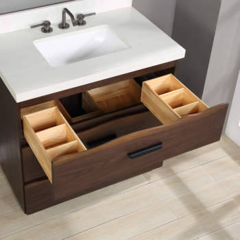 36 Bathroom Vanity Organizer with Sink Combo Storage Cabinet Set Free  Standing