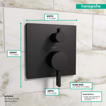 Hansgrohe 15862141 Ecostat Square Pressure Balance Trim With