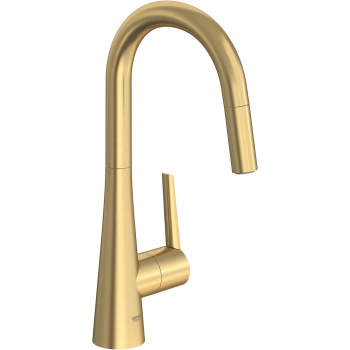 ぐら GROHE Zedra Supersteel Single Handle Pull-down Kitchen Faucet with