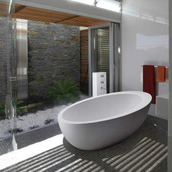 MTI AST217-WH-MT Cascara Freestanding Air Tub | QualityBath.com