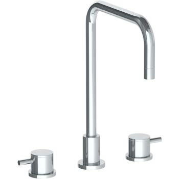 Titanium Deck Mounted 3 Hole Square Top Kitchen Faucet