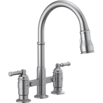 フレキシア　ルチェルナ✖️2 Delta 2390L-DST Broderick Two Handle Pull Down Bridge Kitchen