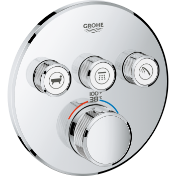 helemaal Uitvoeren voor Grohe 29138000 Grohtherm Smartcontrol Triple Function Thermostatic Trim  With Control Module | QualityBath.com