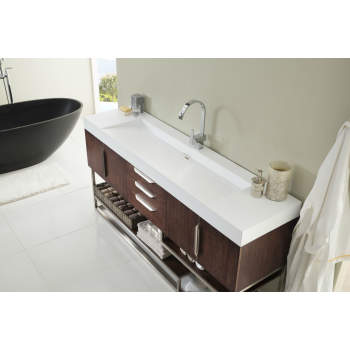 Columbia 72-1/2 Bathroom Vanity with Brushed Nickel Hardware