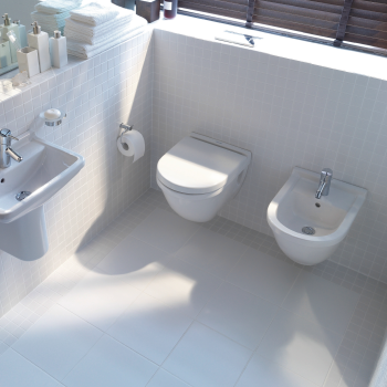 Glad Vreemdeling Aan Duravit 222709 Starck 3 Wall Mounted Toilet Set-Compact | QualityBath.com