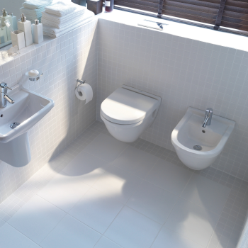 Duravit 222709 Starck 3 Wall Mounted Toilet Set-Compact  