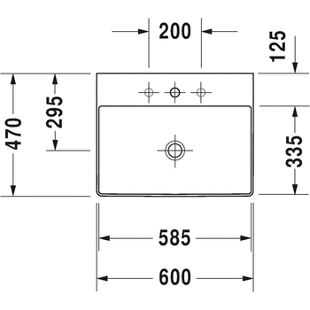Duravit 235360 Durasquare Furniture Washbasin | QualityBath.com