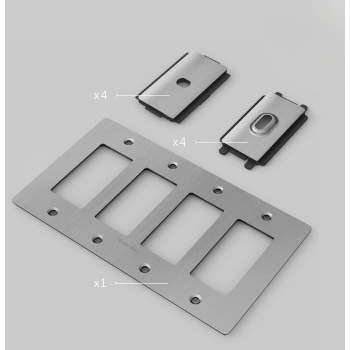 Buster + Punch 4 Gang Wall Plate 4 Gang Metal Wall Plate
