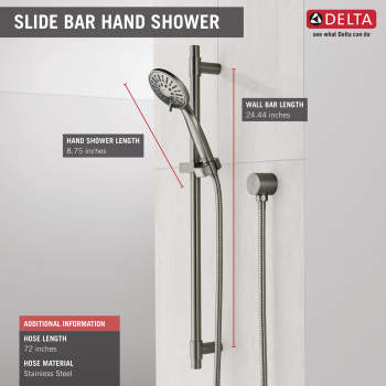 Delta 51361 4-Setting Slide Bar Hand Shower | QualityBath.com