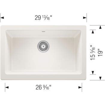 Zeafive 21 in. L Rectangular Bathroom Sink in White Ceramic