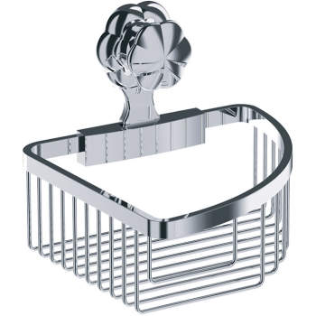 20093 Arona Panier De Douche D'Angle Mural Acier Inoxydable Chrome Brillant 26 X 18,50 X 10 Cm