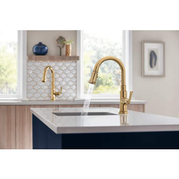 フリーソロ　ワンドロップ Brizo 63074LF-PG Rook 1.8 GPM Single Hole Pull Down Kitchen