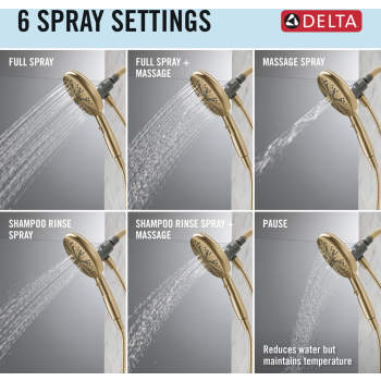 Delta 75613CZ 6-Setting Suredock Magnetic Hand Shower