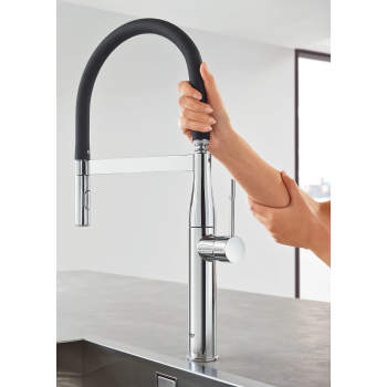 Grohe Concetto one-hand sink mixer pull-out mousseur spray