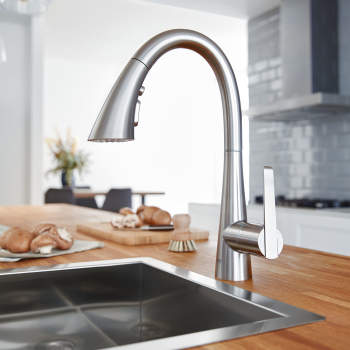 Grohe 30368 Zedra Triple Spray Pull Down Bar Faucet | QualityBath.com
