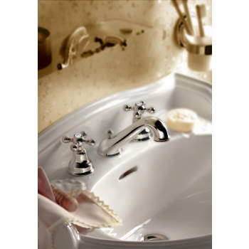 Rohl Ac102 Arcana 3 Hole Widespread Faucet Qualitybath Com - Glacier Bay Regent Oval Drop In Bathroom Sink