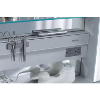 Robern AC2440D4P1W Aio Series 23 1 4 Single Door Mirrored Medicine Cabinet 2700k QualityBath